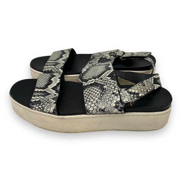 Vince Snakeskin Platform Slingback Sandal Black 9.5 - Picture 1 of 16